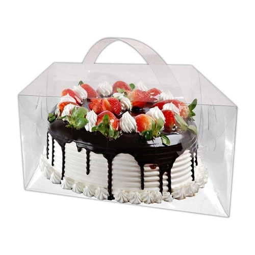 Clear cake box with handle Clear cake box with handle