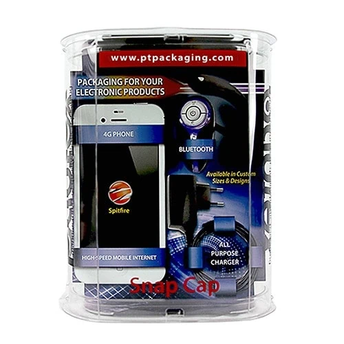 Clear round snap cap cell phone case