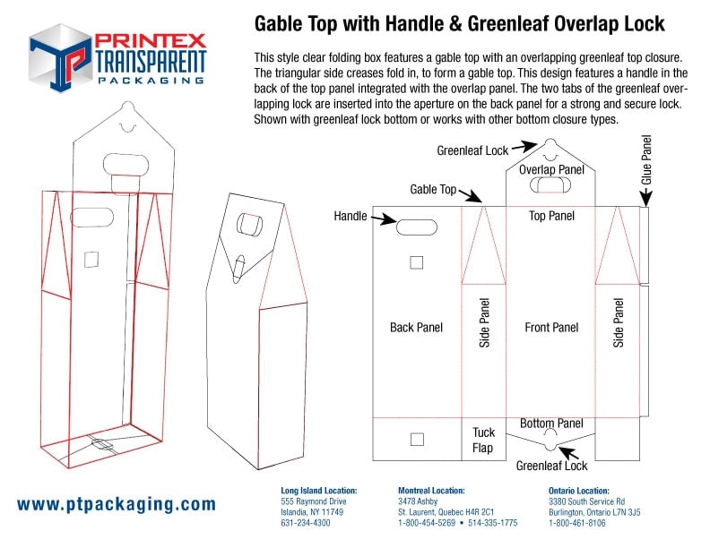 Gable Top with Handle Greenleaf Overlap Lock