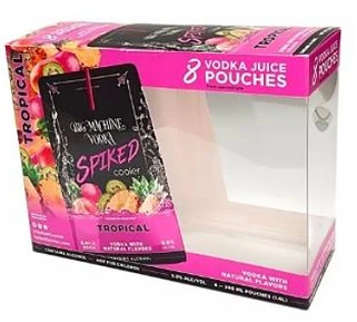 Three-Sided Rigid Window Box Big Machine Vodka Spiked Cooler Pouches Window Box